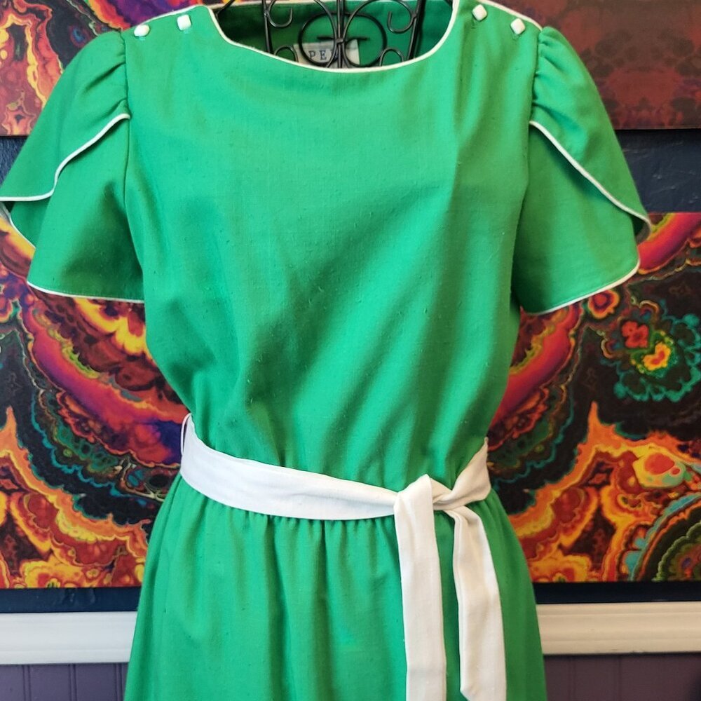 Peri Petites ~ Sz 12 ~ Vintage 70’s (or older) Dress ~ VERY GOOD Condition!! - Picture 5 of 12